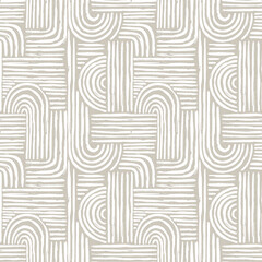 Geometric swirling grey stripes seamless pattern with background texture