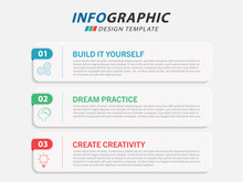 Timeline Creator Infographic Template. 3 Step Timeline Journey, Calendar Flat Simple Infographics Design Template. Presentation Graph. Business Concept With 3 Options, Vector Illustration.
