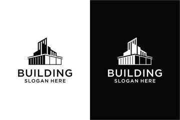 Wall Mural - Warehouse factory building logo design template