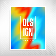 Wall Mural - trendy colorful poster with liquid ink texture. vector bright gr