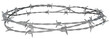 a 3d illustration of headband in which is created from barbed wire.	