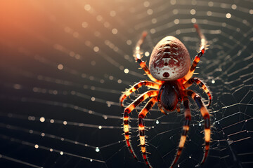 spider weaving an intricate web