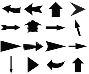 Wall Mural - arrows big black set icons. arrow icon. arrow vector collection. arrow. cursor. modern simple arrows