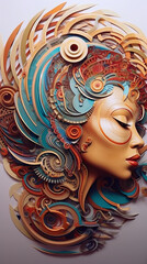 Wall Mural - A close up of a woman