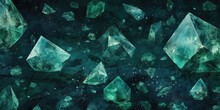 Kryptonite Crystals Stargazing Texture Pattern. Blurred Pattern Of Green Kriptonite Stone Macro Mineral For Background. Generative AI