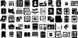 Massive Set Of Book Icons Collection Hand-Drawn Black Vector Pictograms Find, Set, Pointer, Draw Silhouette Vector Illustration