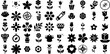 Massive Collection Of Rose Icons Collection Isolated Drawing Web Icon Icon, Silhouette, Line, Love Signs For Apps And Websites