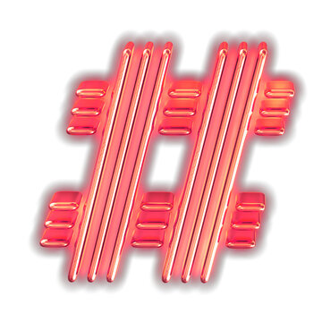 Red luminous symbol