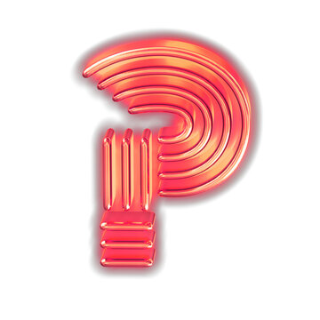 Red luminous symbol