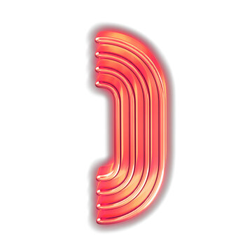 Red luminous symbol