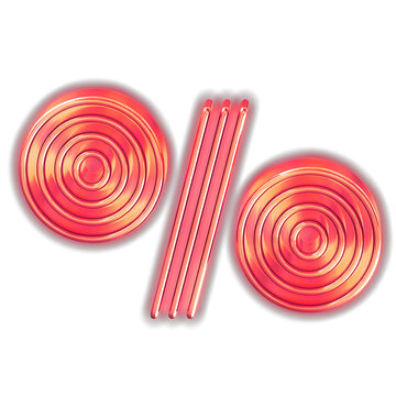 Red luminous symbol