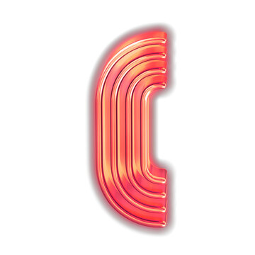 Red luminous symbol