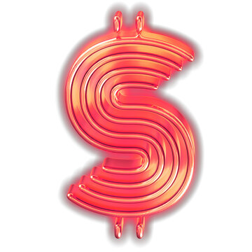 Red luminous symbol