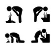 © adi yuhanggana - vomiting stick figure illustration and icon