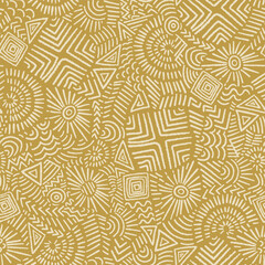 Hand drawn abstract seamless pattern, ethnic background, simple style - great for textiles, banners, wallpapers, wrapping - vector design