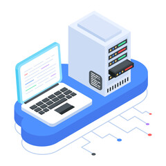 Canvas Print - Pack of Database Isometric Icons 

