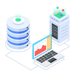 Poster - Set of Database Management Isometric Icons 

