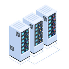 Sticker - Set of Database Management Isometric Icons 

