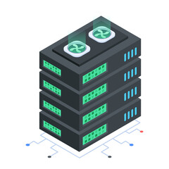 Canvas Print - Set of Database Management Isometric Icons 

