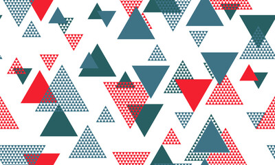 Wall Mural - Triangle shapes seamless pattern vector design.