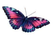Butterfly Isolated On Transparent Background. Generative Ai