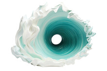 A Mesmerizing Fusion Of Mint Green And Seafoam Blue Abstract Shape, Generative Ai