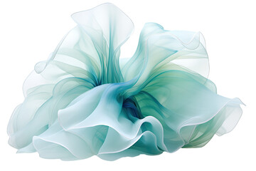 a poetic marriage of mint green and seafoam blue abstract shape, generative ai