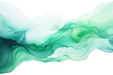 An Imaginative Fusion Of Mint Green And Seafoam Blue Abstract Shape, Generative Ai