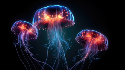 Wall Mural - Jellyfish Generative AI