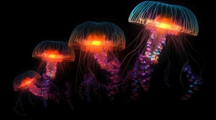 Wall Mural - Jellyfish Generative AI