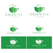 © Tomi43 - Tea cup logo vector design.Green tea vector logo template.