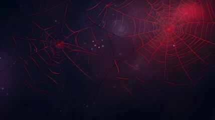spider web blue and red background generated with ai