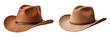 A cowboy hat isolated on transparent background - Generative AI
