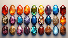 Jewel Diamond Crystals. Gemstone Diamond Gem, Game Jewelry Luxury Stone. Generative Ai