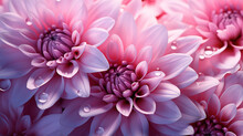 Close-up Beautiful Pink Flower. Generative Ai
