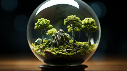 globe in a glass hd 8k wallpaper stock photographic image
