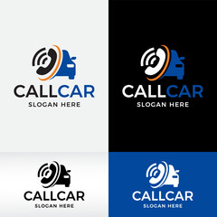 Wall Mural - call auto car service repair logo design vector icon symbol