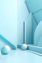 Wall Mural - 3d render of a cube with spheres made by midjeorney