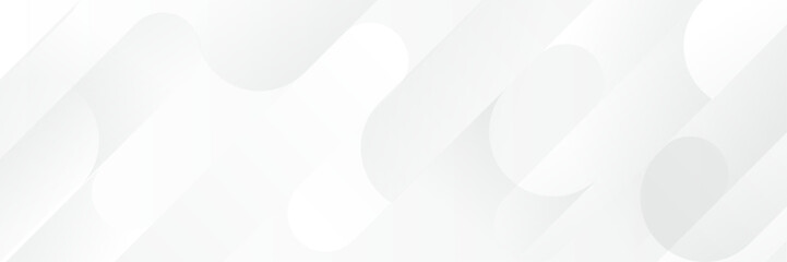 Wall Mural - abstract white geometric banner design background.