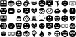 Mega Set Of Smiley Icons Set Flat Concept Symbols Fun, Icon, Chat, Symbol Symbols Isolated On White Background