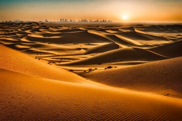 Wall Mural - sunset in the desert