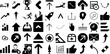 Massive Collection Of Up Icons Bundle Black Cartoon Web Icon Yes, Symbol, Finance, Icon Element Isolated On Transparent Background