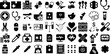 © roberta - Huge Set Of Medicine Icons Set Black Concept Pictogram Health, Patient, Microbiology, People Graphic Isolated On White