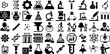 Huge Set Of Science Icons Pack Flat Drawing Elements Note, Icon, Algorithm, Symbol Symbols Isolated On White Background