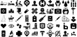 Massive Collection Of Hospital Icons Pack Isolated Concept Signs Icon, Patient, Symbol, Health Pictograph Isolated On White