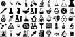Huge Collection Of Laboratory Icons Set Flat Infographic Pictograms Symbol, Icon, Sample, Health Illustration Isolated On Transparent Background