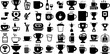 © roberta - Huge Set Of Cup Icons Bundle Hand-Drawn Isolated Vector Symbols Tool, Measurement, Victory, Icon Glyphs Vector Illustration