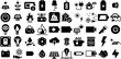 Big Collection Of Energy Icons Pack Hand-Drawn Linear Simple Elements Infographic, Roof, Investment, Pointer Buttons Vector Illustration