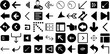 Huge Collection Of Left Icons Pack Isolated Cartoon Elements Way, Foot, Cursor, Icon Doodles Vector Illustration