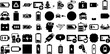 Big Collection Of Charging Icons Collection Hand-Drawn Black Simple Glyphs Icon, 100, Accumulator, Outline Silhouette For Apps And Websites